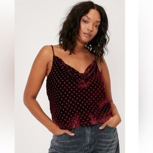NWT velvet cropped tank